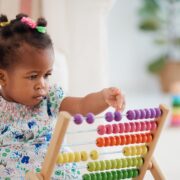child with abacus