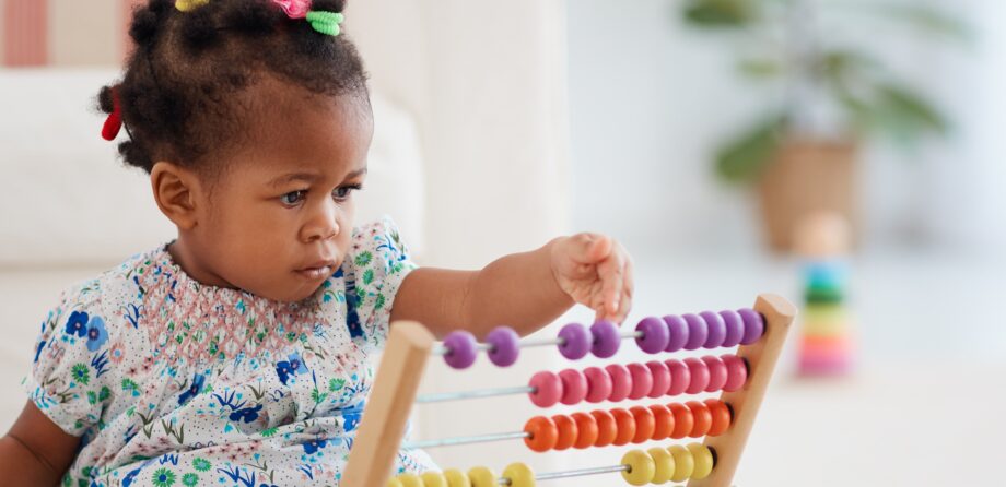 child with abacus