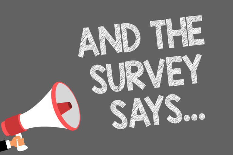 An image saying 'And the survey says'