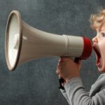 child with megaphone