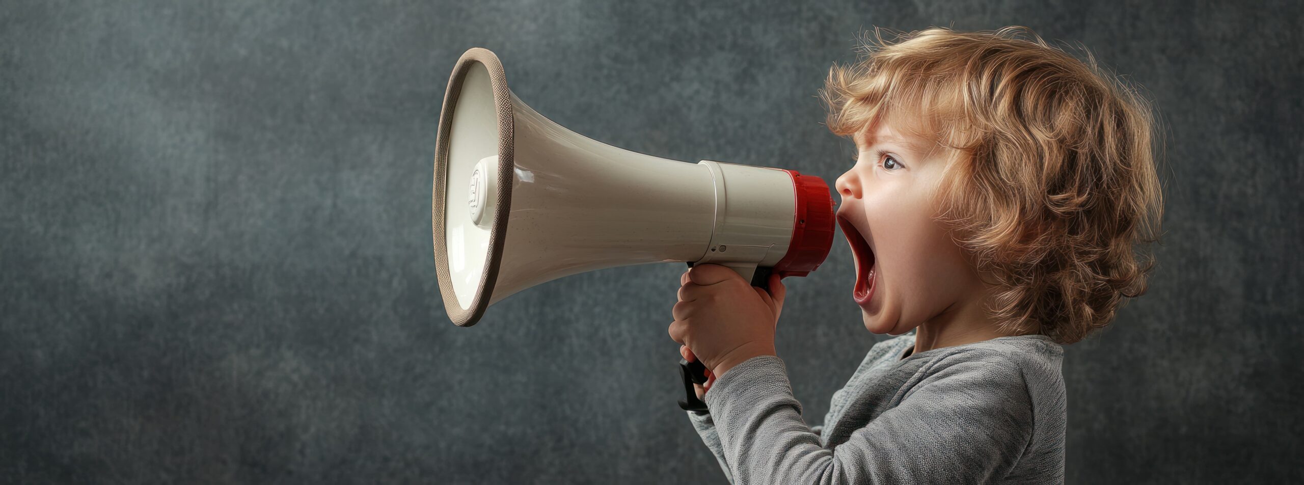 child with megaphone