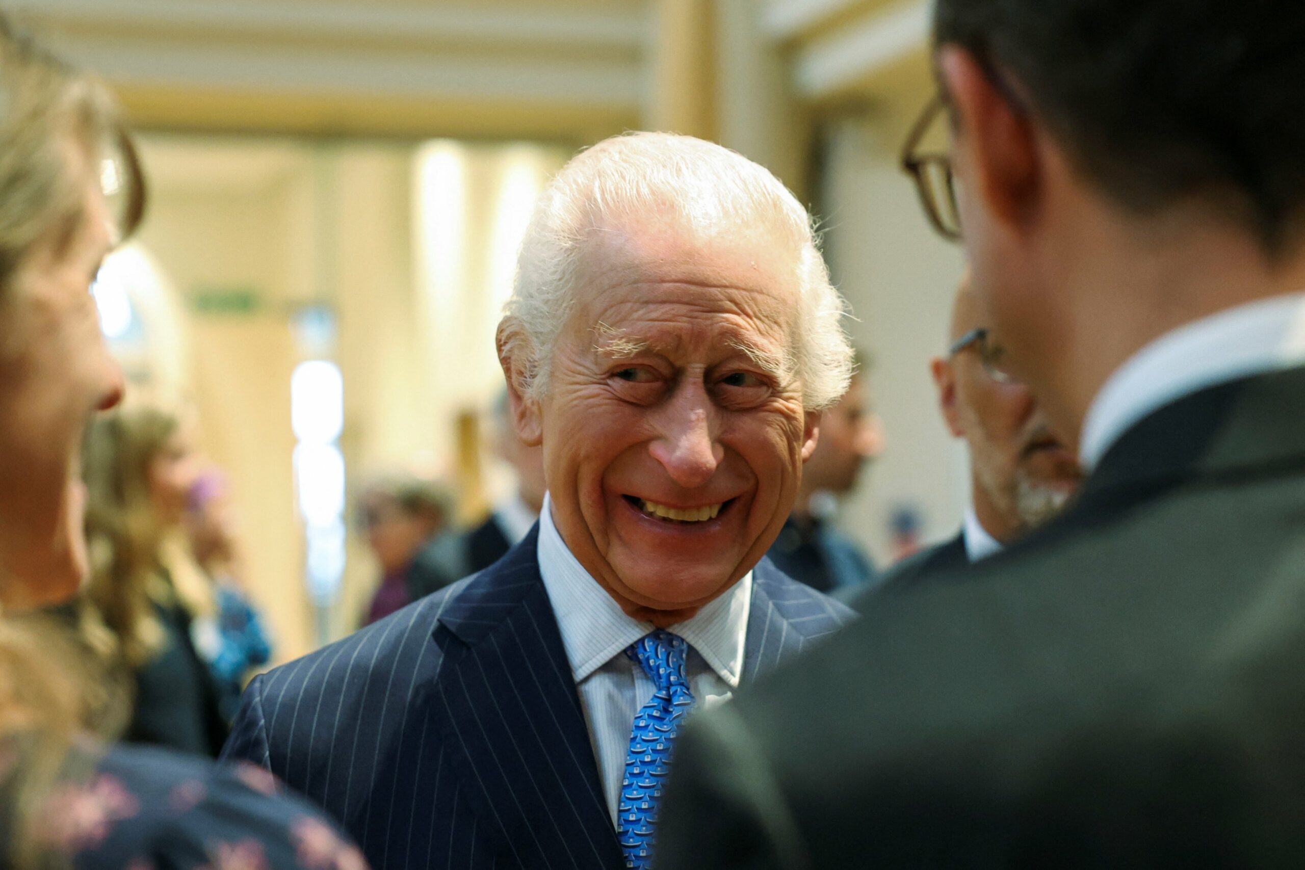 King Charles smiling