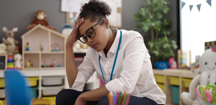 female genital mutilation FGM - stressed nursery practitioner