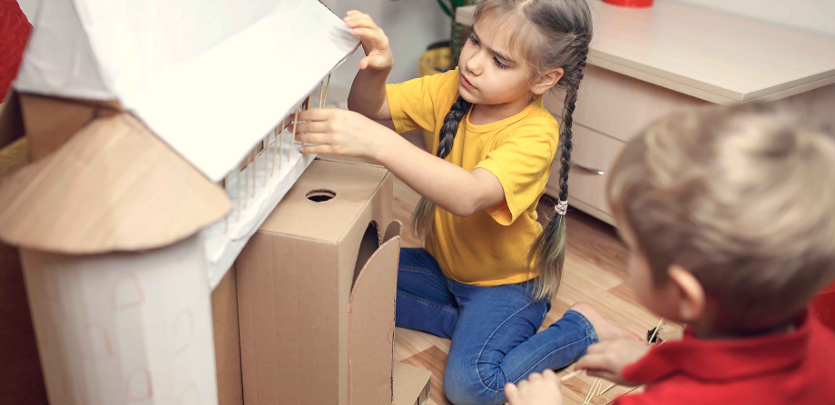 Early years activity recycling junk play