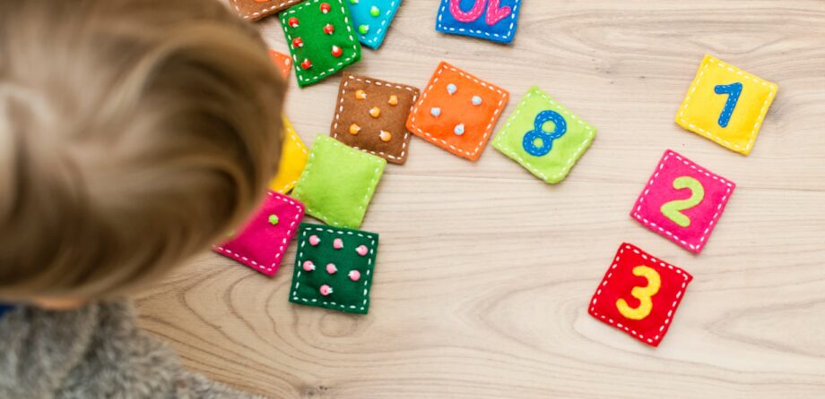 nursery child counting with sensory numbers